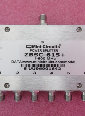 MINI进口 ZBSC-615+ 1-500MHz 1W 一分六 SMA母 射频功率功分器