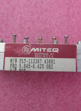 MITEQ 中心频率：6.165GHz 5.71-6.52GHz SMA公 射频 带通滤波器