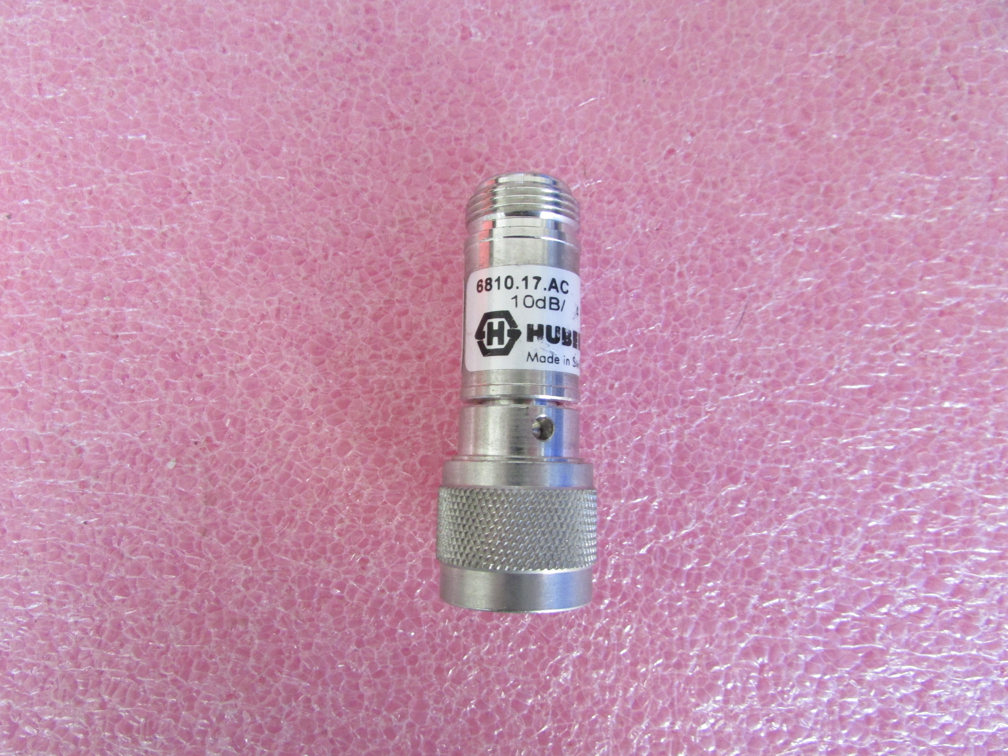 H+S进口6810.17.AC DC-4GHz 10dB 2W N射频微波同轴固定衰减器