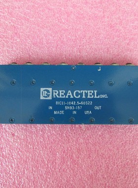 REACTEL进口1.007-1.078GHz SMA母射频微波同轴带通滤波器