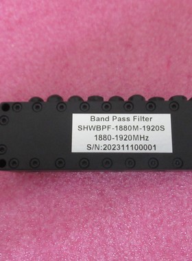 中心频率1900MHz 1880-1920MHz 20W SMA母头 射频同轴带通滤波器