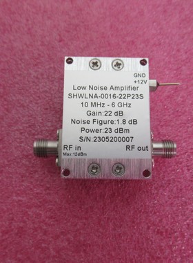 10MHz-6GHz 22dB增益 23dBm功率 SMA 射频微波低噪声放大器