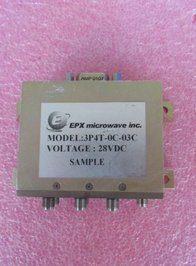 EPX进口3P4T-0C-03C 28V DC-18GHz SP8T射频微波同轴矩阵开关