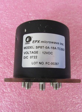 EPX SP8T-0A-18A-TC002 SP8T 18GHz12VSMA射频同轴单刀八掷开关