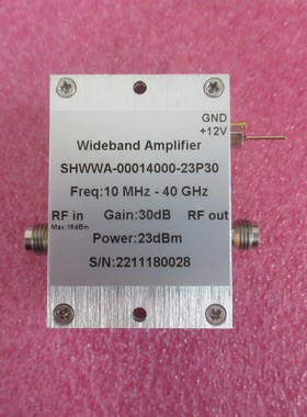 10MHz-40GHz 30dB增益 23dBm 1.85mm母 射频微波宽带中功率放大器