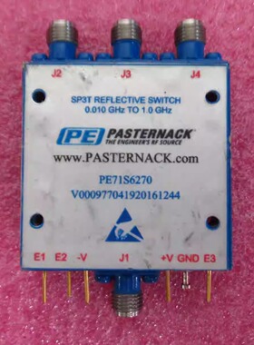 PE71S6270 10-1000MHz 20dBm TTL控制 SP3T射频微波PIN电子开关