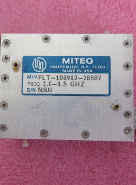 MITEQ FLT-108912-28507 1-1.5GHz SMA弯头 射频同轴带通滤波器