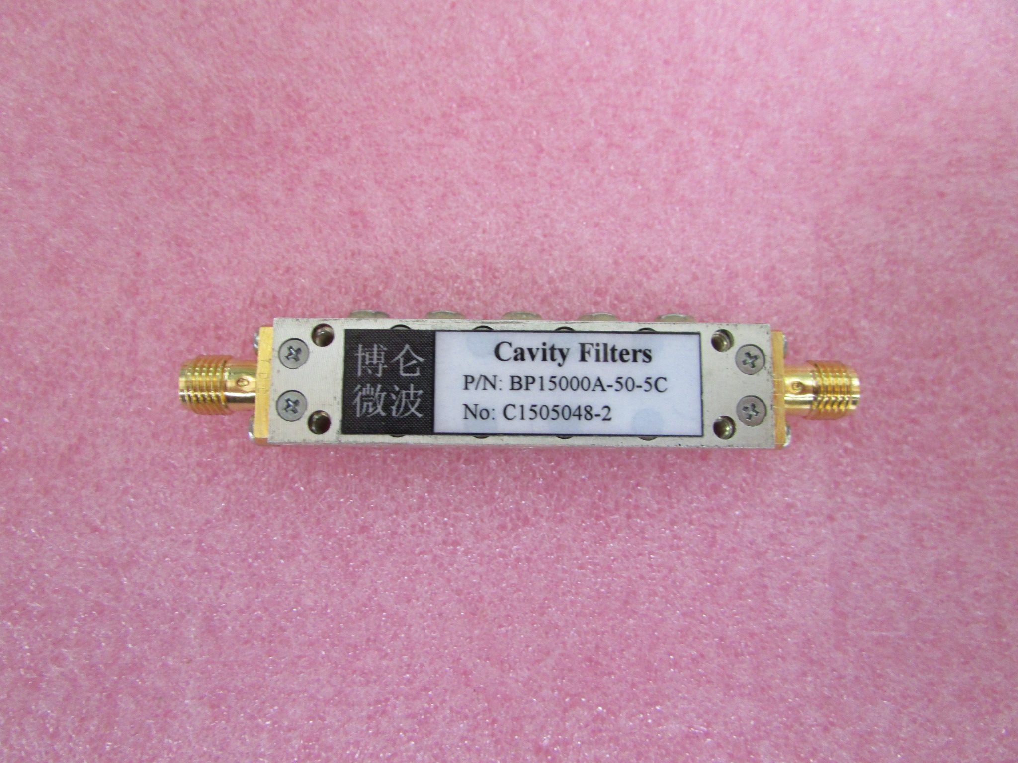 cavity 14.975-15.025ghz02中心频率15ghz 带宽50mhz 带通滤波器