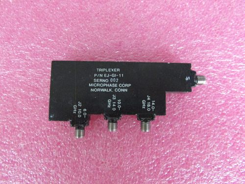 6-18GHz 6-10GHz/10-14GHz/14-18GHz SMA 多工器 宽带带通滤波器