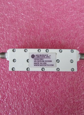 MICROWAVE进口H2G413G1SMA接头2.3-14GHz 射频同轴高通滤波器