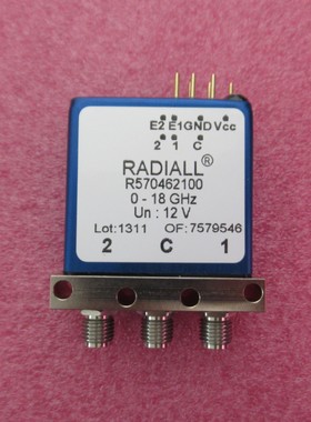RADIALL R570462100 18GHz 240W TTL控制 12V SPDT 射频同轴开关