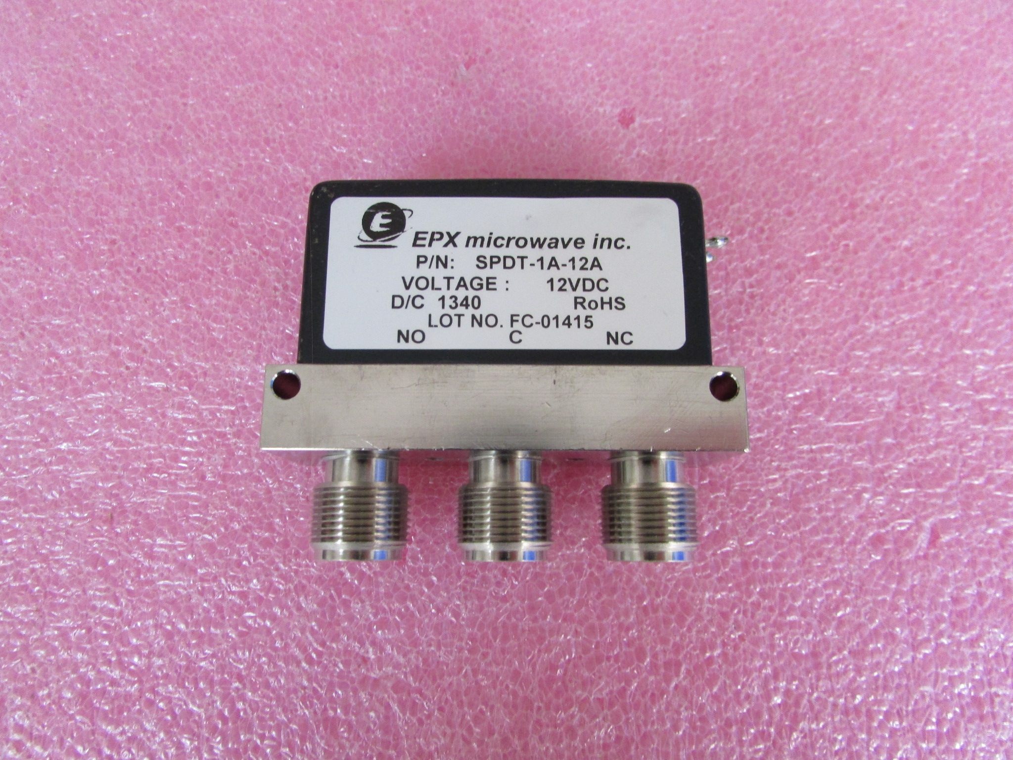 EPX进口SPDT-1A-12A SPDT 12.4GHz 12V N母射频微波同轴开关