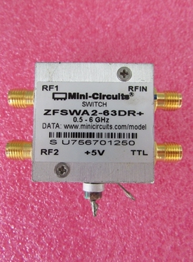 MINI进口 ZFSWA2-63DR+ 0.5-6GHz 带TTL控制 SPDT 射频电子开关
