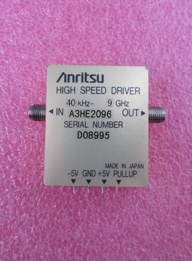 全新 ANRITSU进口A3HE2096 40KHz-9GHz 20dB18dBmSMA 驱动放大器