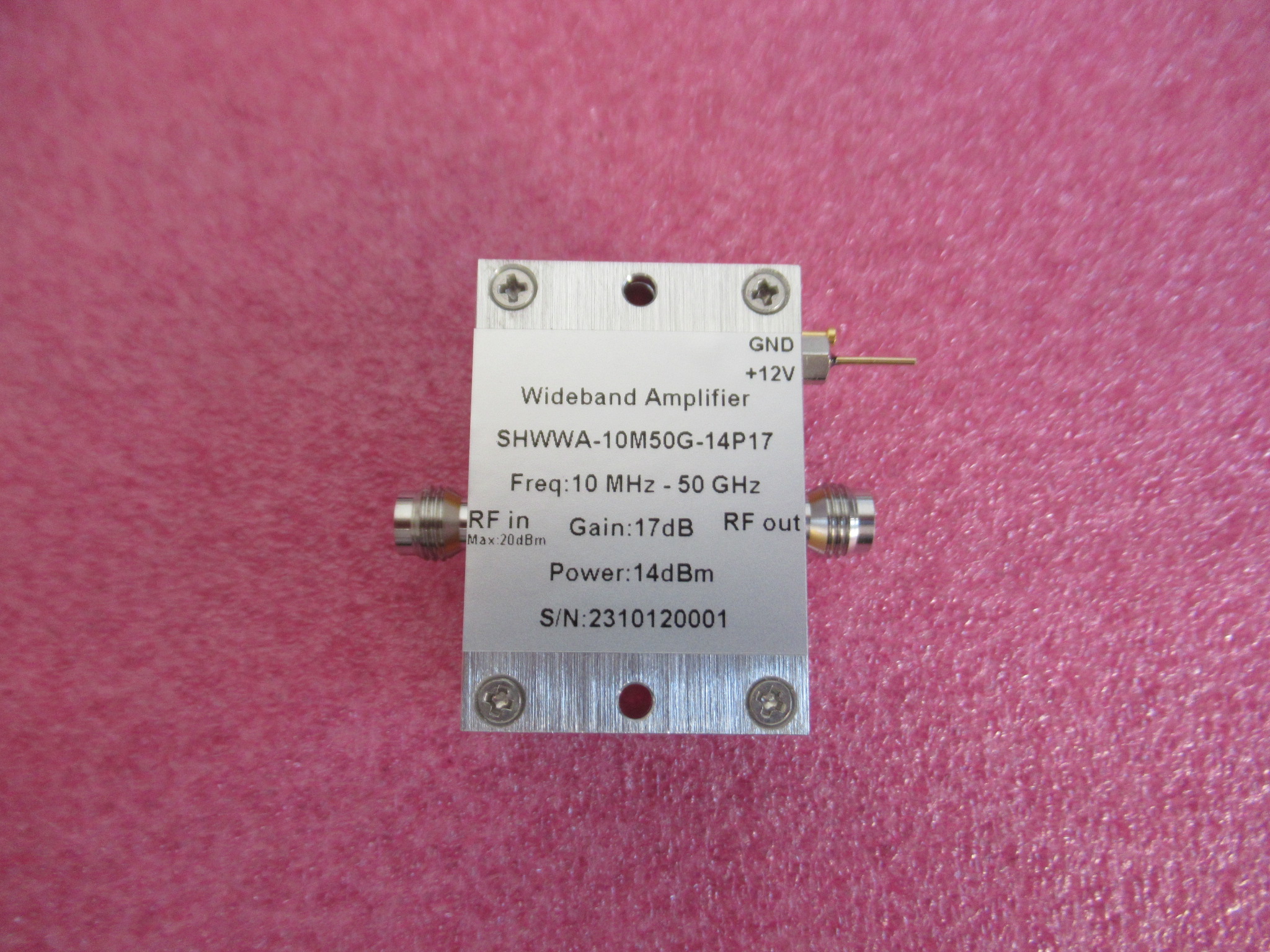 10MHz-50GHz17dB增益宽带放大器