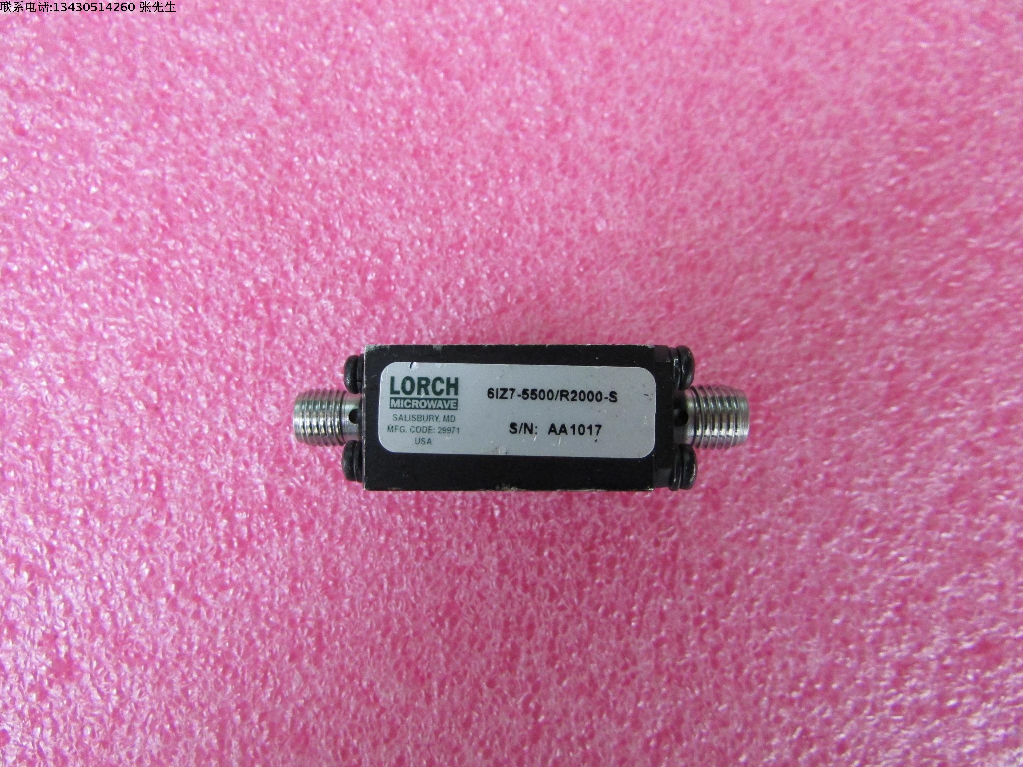 美国LORCH 进口 4.5-6.5GHz SMA母 RF 射频微波同轴  带通滤波器