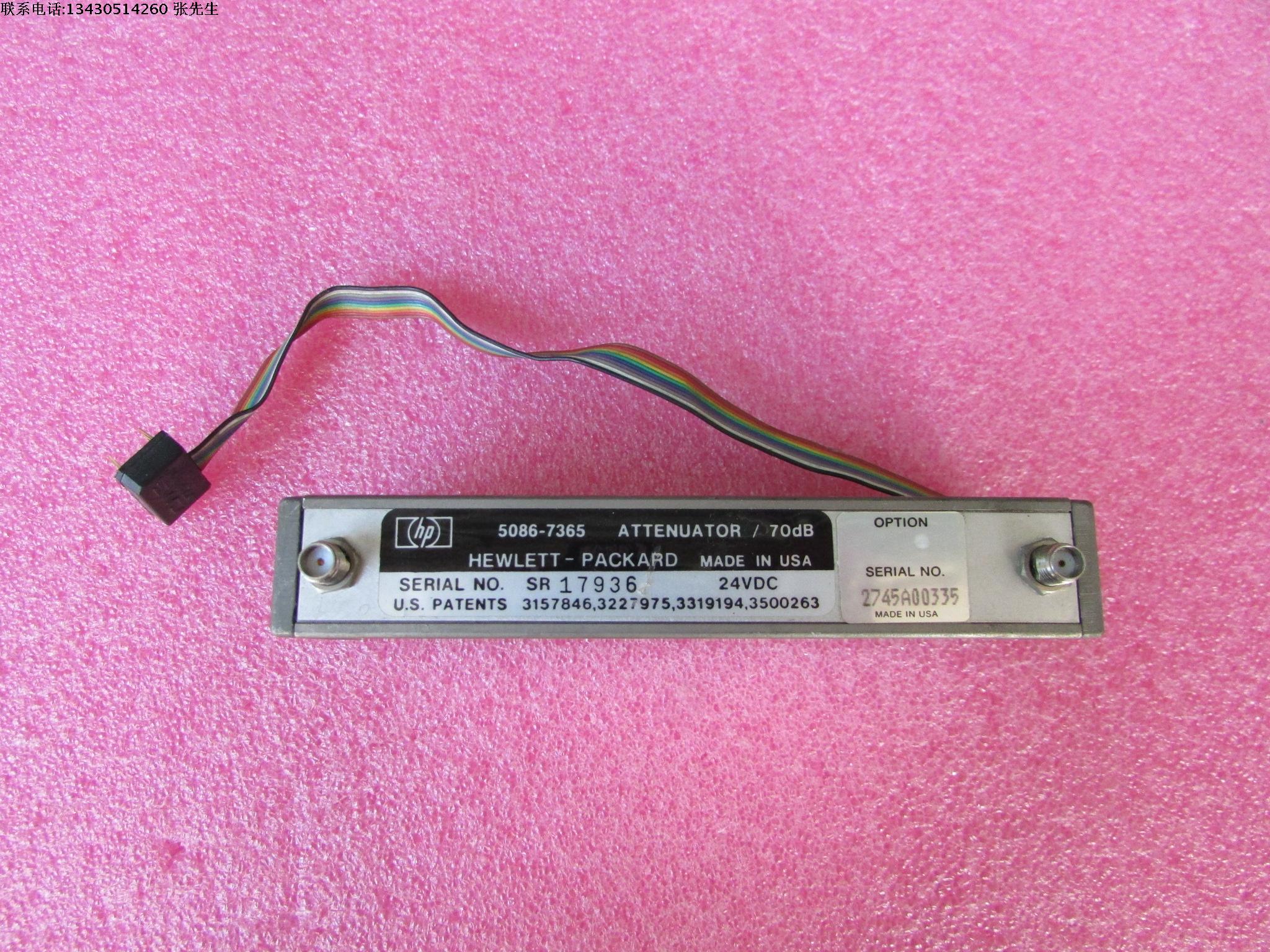 5086-7842 Agilent/hp 22GHz 70dB 10dB步进 24V 程控电控衰减器  型号：5086-7842  工作频率：DC-22GHz 衰减范围：0 - 70dB/10dB步进 接头：SMA 控制电压：24VDC