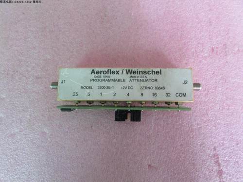 3200-2E-1 Weinschel  DC-3GHz 0-63.75dB SMA RF 射频微波 程控步进衰减器 质量包好，包能用，可提供详细测试图。 名      称： Weinschel 程控步进衰减器 3200-2E-1 品      牌：Weinschel  型      号