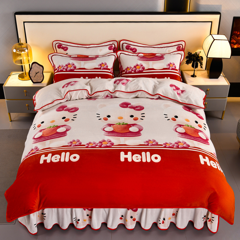 金貂绒四件套防静电不掉毛