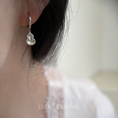 鹿尔原创通体纯银碎冰冰葫芦耳扣