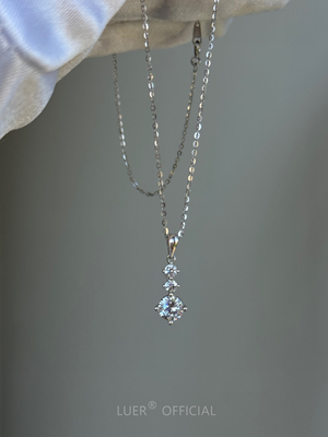 爆闪高碳钻!通体纯银不褪色!细版闪O链轻奢质感锁骨链项链百搭女