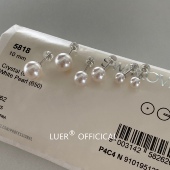 LUER 进口施家奶油白fever博主ins同款 珍珠耳钉通体纯银气质耳环