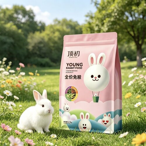 顶初综合营养全价兔粮兔子兔粮大麦草苜蓿草粮胡萝卜高纤维饲料