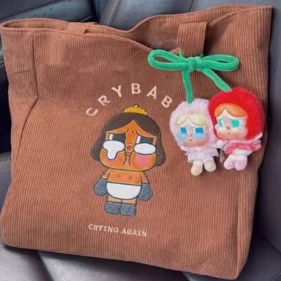 2025夏季新款大学生日常帆布包百搭可爱百搭女包单肩包通勤灯芯绒