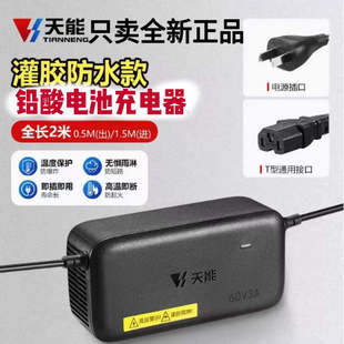 天能铅酸电瓶充电器48V12AH60V20AH72雅迪爱玛台铃电车三轮通用
