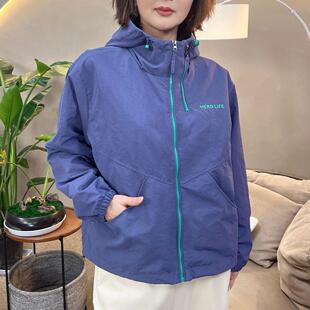 2025新款宽松冲锋衣女士春秋季户外休闲风衣连帽旅行徒步防风外套
