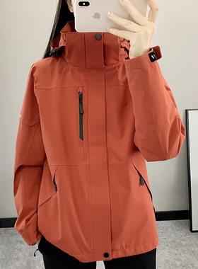 户外三合一冲锋衣保暖防水防风可拆卸旅游登山外套男女加绒工作服