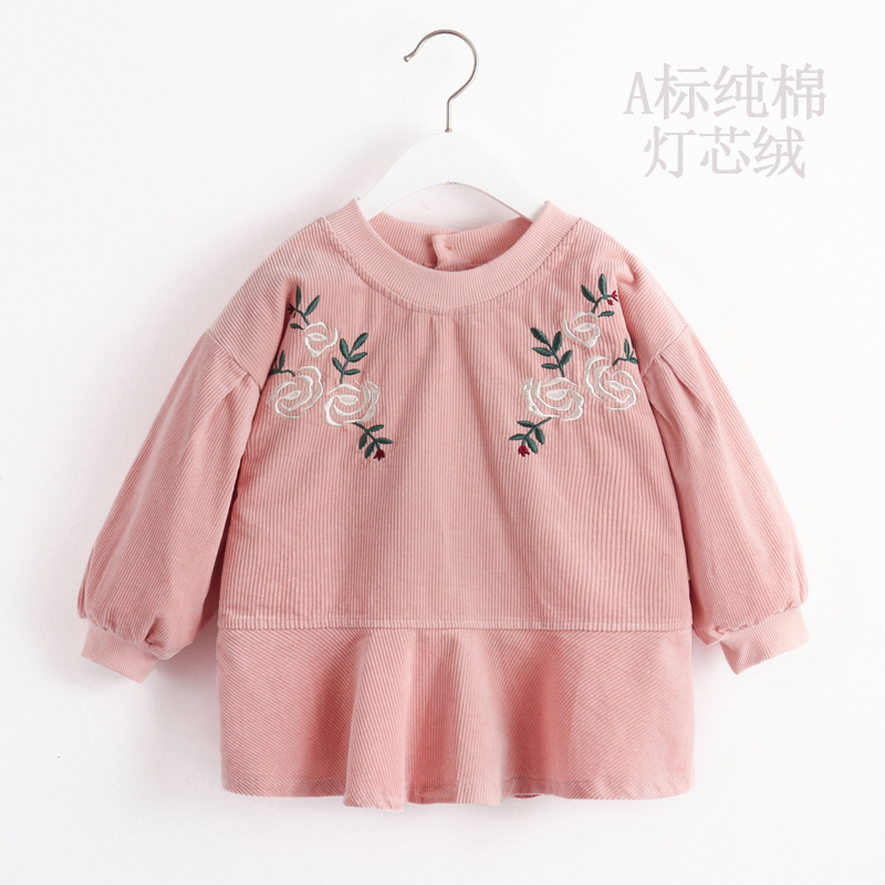 寶寶罩衣女童純棉傲貝美氣質公主裙嬰兒圍兜防臟幼兒園防水反穿衣