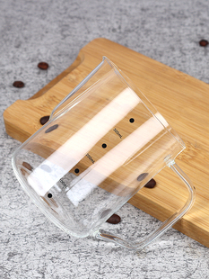 玻璃拉花杯打奶缸尖嘴带刻度拉花缸奶泡杯网红家用耐热咖啡壶量杯