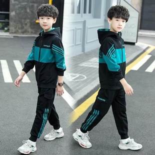 男童运动套装 网红韩版 新款 2024秋装 帅气男孩中大儿童洋气两件套潮