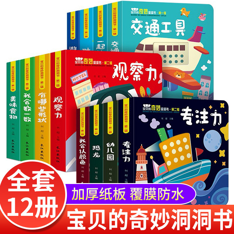 宝贝的奇妙洞洞书婴儿早教全套12册 硬壳硬皮中英双语幼儿园图书2岁宝宝撕不烂趣味翻翻书儿童绘本0到3岁两三岁书籍幼儿启蒙认知书怎么看?