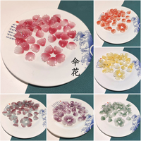 醉芙梦20颗琉璃伞花花瓣15x15mm手工簪子diy古风发簪材料饰品配件