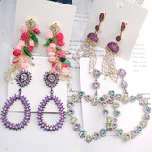 欧美宫廷复古走秀款 非常夸张大气场大只耳坠巴洛克古典风格 大耳环