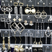 休闲流苏花朵纯银针气质金色银色微镶钻耳环耳坠新 时尚 十元 内韩版