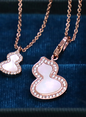 约白色贝壳小葫芦项链短款欧美