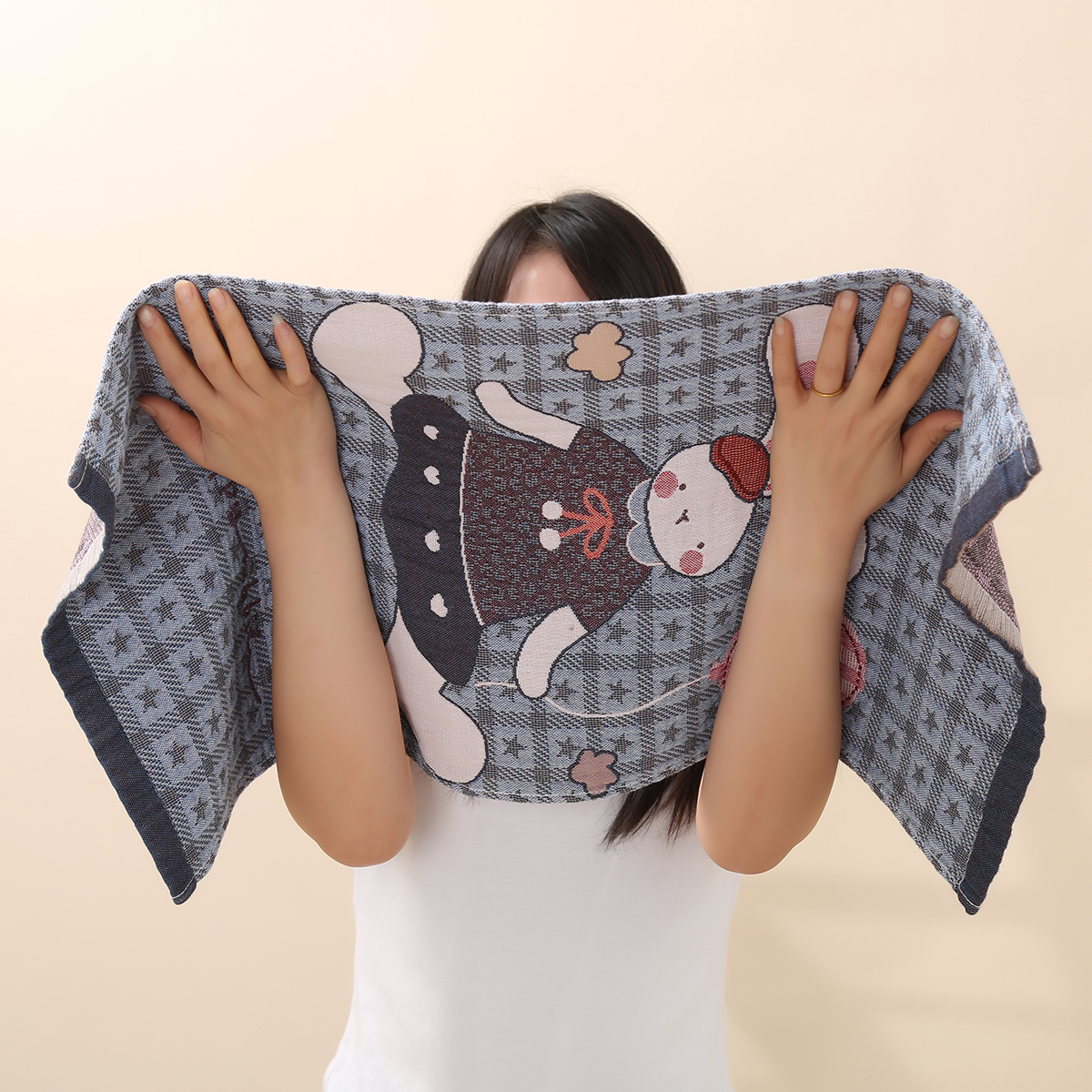 a类纯棉纱布毛巾吸水男女洗脸巾