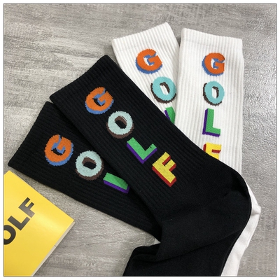 男女情侣中筒百搭纯棉运动潮袜