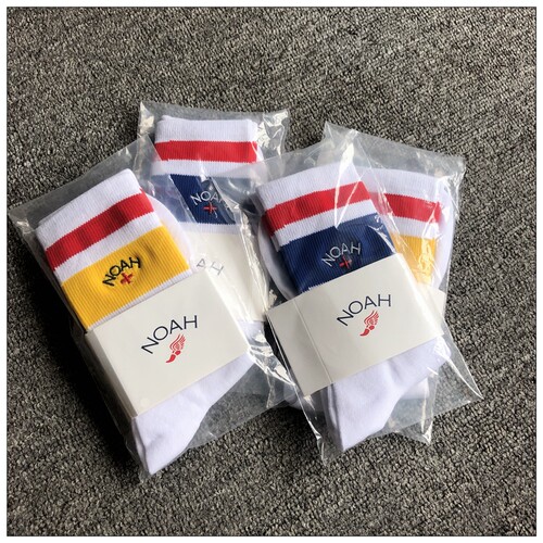 三双包邮十字刺绣Noah19ss彩虹
