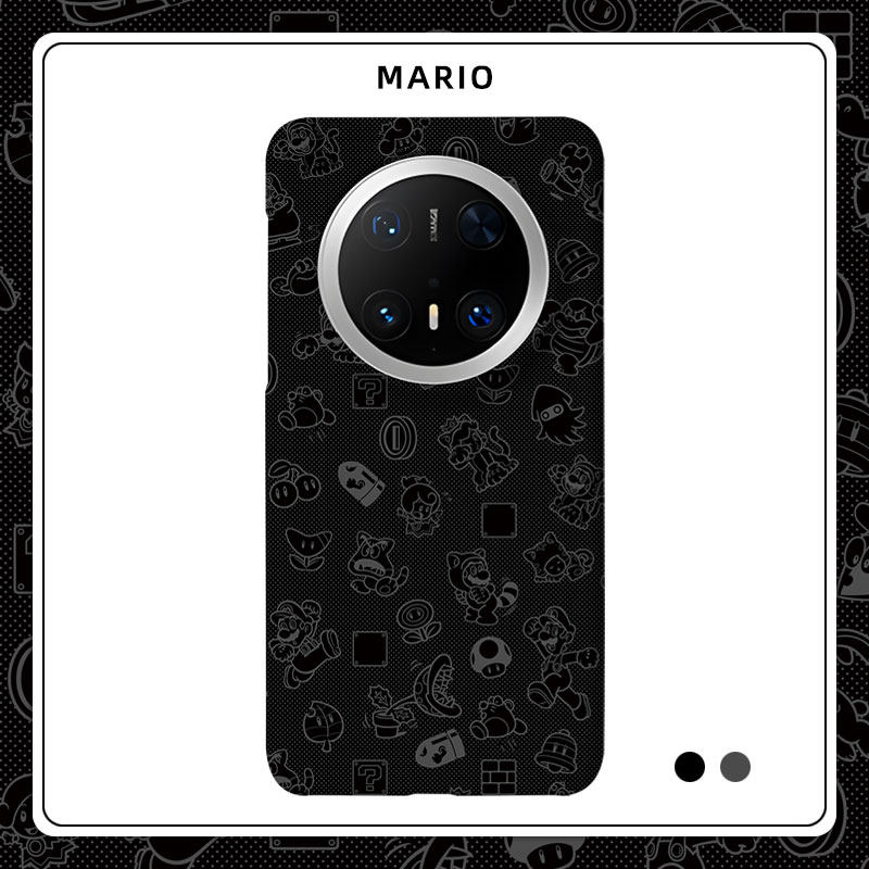 游戏适用华为MATE80PROMAX磨砂硬壳MATE70PRO+手机壳MATE60PRO半包肤感MATE50保护套40创意ins风卡通黑色潮牌