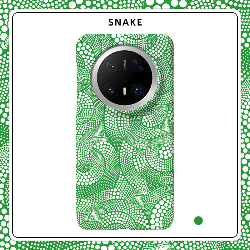 蛇年适用华为MATE60PRO磨砂硬壳MATE50PRO手机壳MATE40半包肤感保护套MATE70PRO个性小众潮牌男女款绿色波点