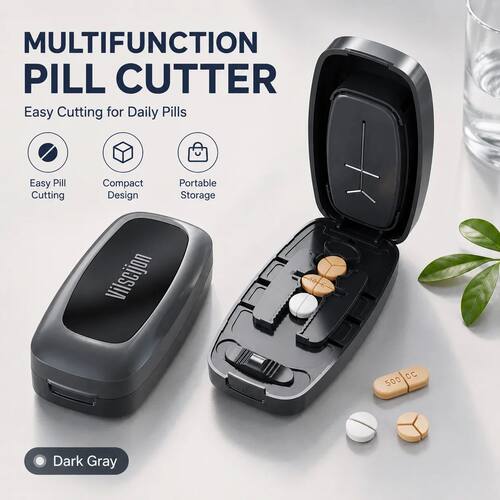 Multifunctional Pill Cutter Portable Pill Splitter 1/2 1/3 1