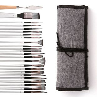 Kit 24 pieces Paint Brush Set for Watercolor Acrylic Gouache