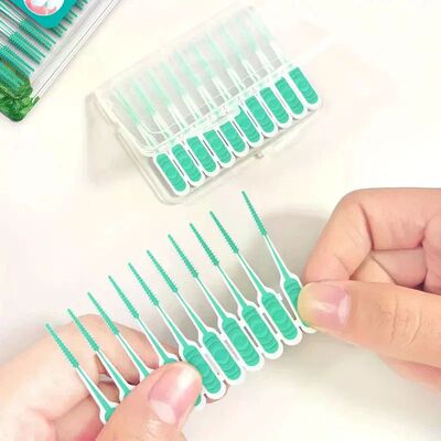100Pcs Interdental Silicone Brushes Dental Toothpicks Brush
