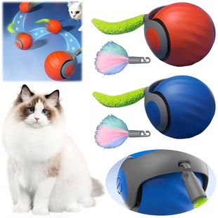 Automatic Moving Cat Toy Ball Smart Cat Toys USB Rechargeabl