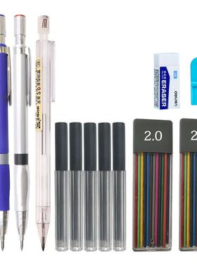 2.0 Retractable Mechanical Metal Plastic Pencil Colored Blac