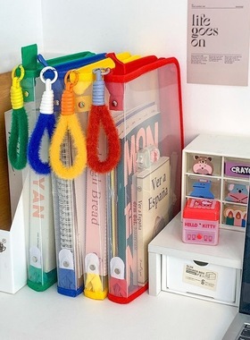 A4 file bag transparent large capacity miscellaneous storage